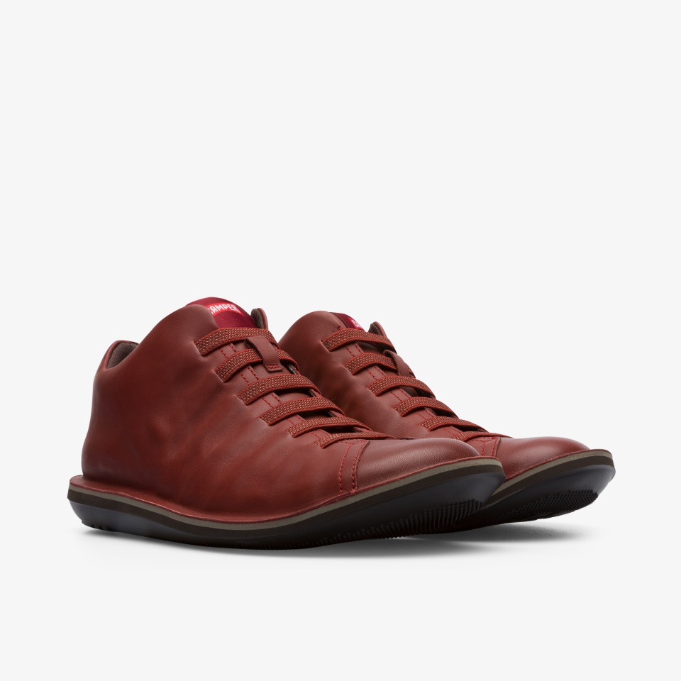 Camper Beetle Red Brown - Camper Mens Ankle Boots ||9271-BXGZF||